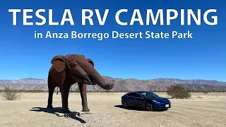 Tesla RV Camping in Anza Borrego Desert State Park (HDR) Rev