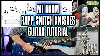 How to play MF DOOM - Rapp Snitch Knishes Guitar Tutorial Lesson