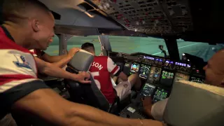 A380 Flight Simulator Challenge - England | Arsenal | Emirates Airline