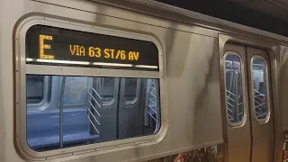 The New Updated Late Night E Train announcement - at Lexington Av / 63 St