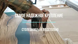 Надежное крепление столешницы к подстолью