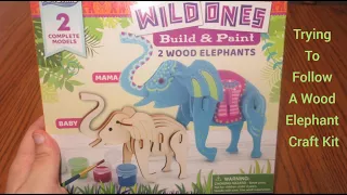 Trying To Follow A Wood Elephant Craft Kit