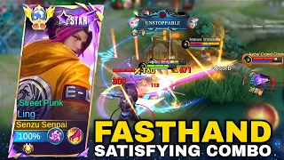 LING FASTHAND SATISFYING COMBO AUTO LOCK DAMAGE DEALER ENEMY - Ling Gameplay Mobile Legends