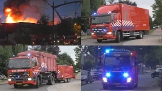 Grote Brandweerinzet bij Zeer Grote Brand aanmaakblokjesfabriek Fire-Up in Oisterwijk