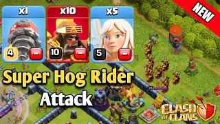 Th13 Super Hog Rider Attack Strategy With Battle Drill!! Best Th13 Attack Strategy - Clash of Clans🔥