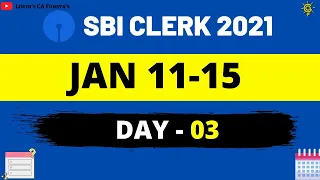 🔴 20/20 Vangiye Aganum🔥 - Day -03 | Jan 11-15 | SBI CLERK 2021 Mega Quiz | CA Funsta