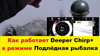 Тест эхолота Deeper Chirp+ в режиме подлёдная рыбалка.How Deeper Chirp+ works in Ice fishing mode.