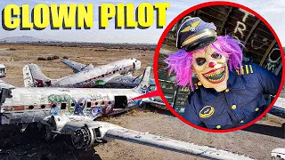 If your drone ever catches a scary CLOWN PILOT at abandoned haunted airport (plane crash site) RUN!