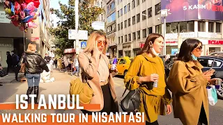 Istanbul Turkey Walking Tour | Around Nisantasi District | 4k UHD | 2 October 2021 |