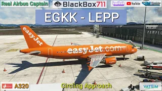 MSFS FENIX A320 | London Gatwick/EGKK to Pamplona/LEPP | VATSIM