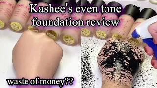 Kashees even tone high coverage foundation honest review || kashees foundation review