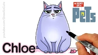 How to Draw Chloe step by step Easy -The Secret Life of Pets