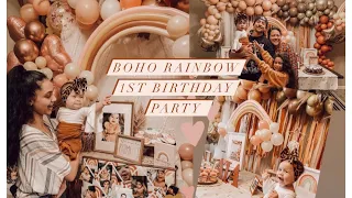 My daughters1st birthday | boho rainbow theme | vlog 3
