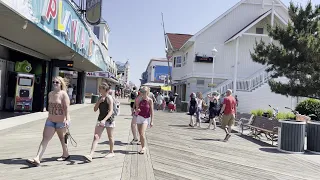 Walk on Ocean City, Maryland Boardwalk, Rock Jetty, and Pier.