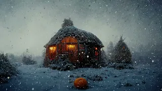 Hagrid's hut in winter | Atmosphere of Hagrid's cabin at Christmas | Soothing snow storms for sleep