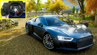 Audi R8 V10 Plus - Forza Horizon 4 | Logitech g29 gameplay