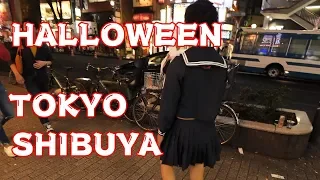 Japanese School Girls Enjoy Shibuya Halloween Night Life 2018 - 4K 60FPS HDR