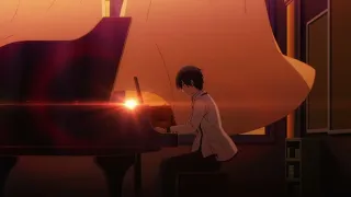 Cid plays the moonlight sonata in a nearly empty school during sunset || The Eminence in Shadow