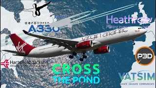 Vatsim Cross the Pond. Aerosoft A330 across the Atlantic. Atlanta to London