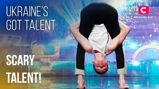 SHOCK AND HORROR 😰 Super Flexible Guy Moves Like a Snake! 🐍 | Shocking Auditions | Got Talent 2023