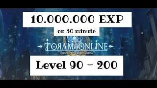 Toram online Side Quest / 10,000,000 EXP 30 minute from level 90 to level 200