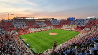 HIMNO del SEVILLA A CAPELLA contra el REAL MADRID en el SANCHEZ PIZJUAN