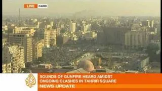 Guns fired in Tahrir Square