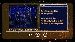 Justin Bieber - Love Yourself Lyrics (Live Performance @Jingle Bell Ball 2015)