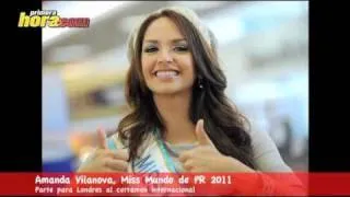 Amanda Vilanova rumbo a Londres para el Miss World 2011