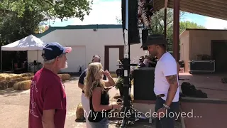 Coffey Anderson meets emotional fiancé of deployed service man.