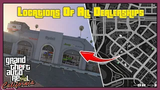 Buy Sell Rent REAL LIFE VEHICLES in GTA 5 ► Locations Of All Dealerships | 5Real & LA Revo 2.0