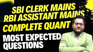 Most Expected Questions SBI CLERK Mains 2023 | RBI Assistant Mains 2023 Quant Most Imp | Harshal Sir