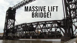 HUGE Railroad Lift Bridge in Cleveland!