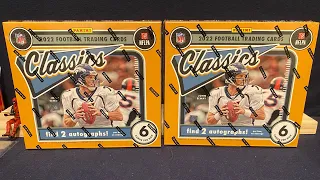 2022 Classics Premium edition Football Hobby Box Opening. Two Very Solid Boxes!