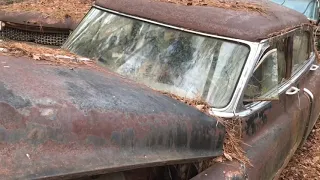 Old rusty Cadillac junkyard find. Abandoned !