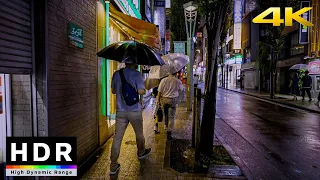 【4K HDR】Tokyo Night Walk - Kagurazaka Rainy Backstreets