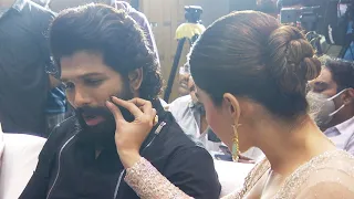 Allu Arjun And Rashmika Mandanna Cute Moments @ Pushpa Press Meet | Mana Stars