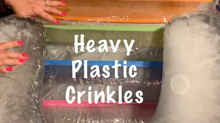 ASMR Heavy plastic crinkles(No talking) Inflating plastic rafts for summer/Time to go swimming! Yay!
