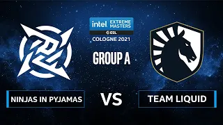 CS:GO - Ninjas in Pyjamas vs. Team Liquid [Overpass] Map 1 - IEM Cologne 2021 - Group A