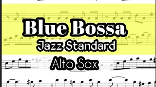 Blue Bossa Alto Sax Sheet Music Backing Track Play Along Partitura