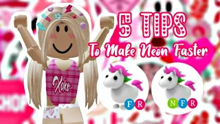 ꒰🍡꒱ 5 Tips to make neon pets faster in Adopt Me! (Roblox)