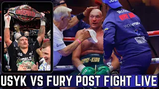 Fury vs Usyk POST FIGHT LIVE: Ref SAVED Tyson? Usyk JAW NOT BROKE | Highlights Fan Chat | Media Q&A