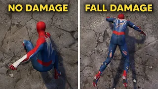 FALL DAMAGE vs NO FALL DAMAGE - Spider-Man 2 (PS5)