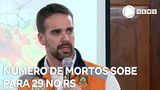 Número de mortos sobe para 29 no Rio Grande do Sul