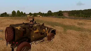 Putin Panic! Russia's Newest Tank Convoy Destroyed By American Laser Guns - Milsim Arma 3