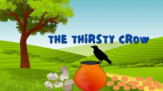 The thirsty crow |Short moral story for kids |with English subtitles