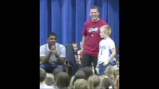 Little kid to Kyrie: "Are you going to leave us like LeBron left us?"