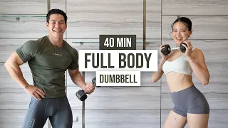 40 MIN FULL BODY WORKOUT WITH DUMBBELLS I strengthen & tone, no repeats