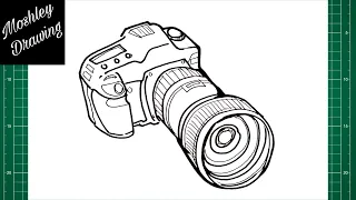 How to Draw a DSLR Camera