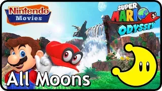 Super Mario Odyssey - Cascade Kingdom - All Moons (in order with timestamps)